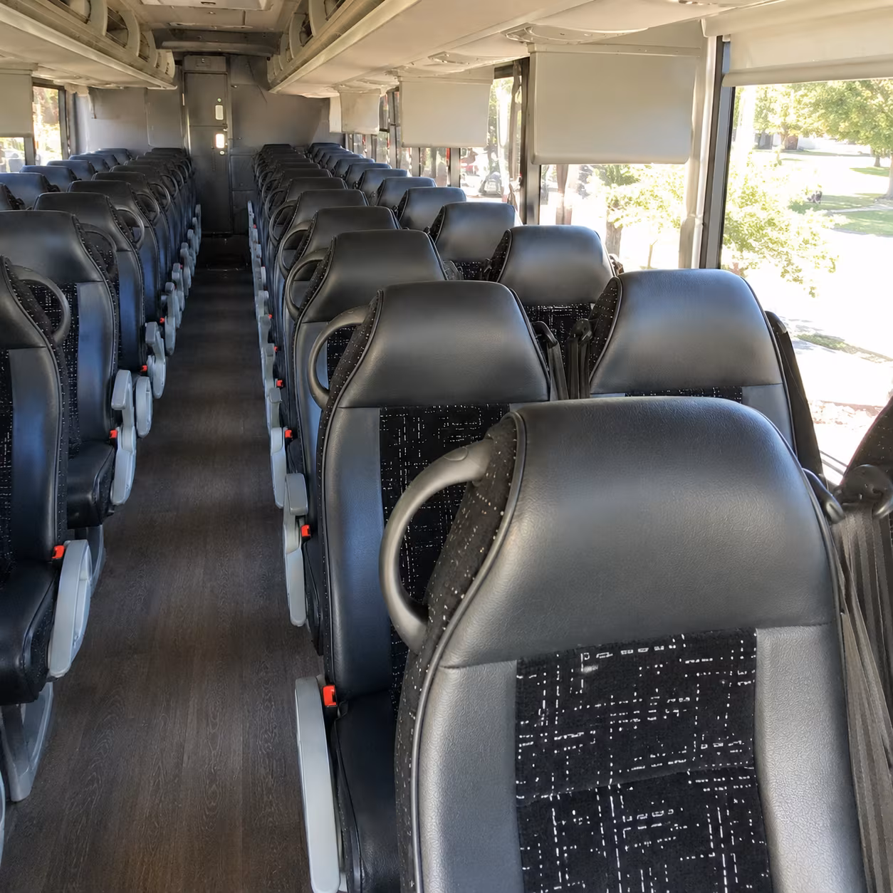 daytona beach charter bus rental interior