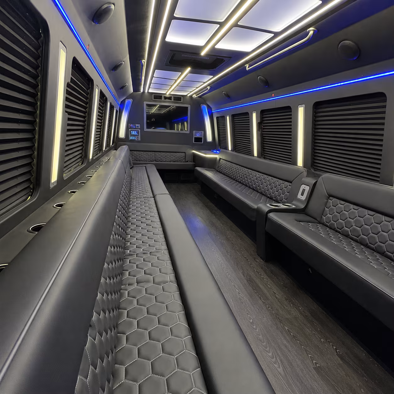 daytona beach party bus rental interior