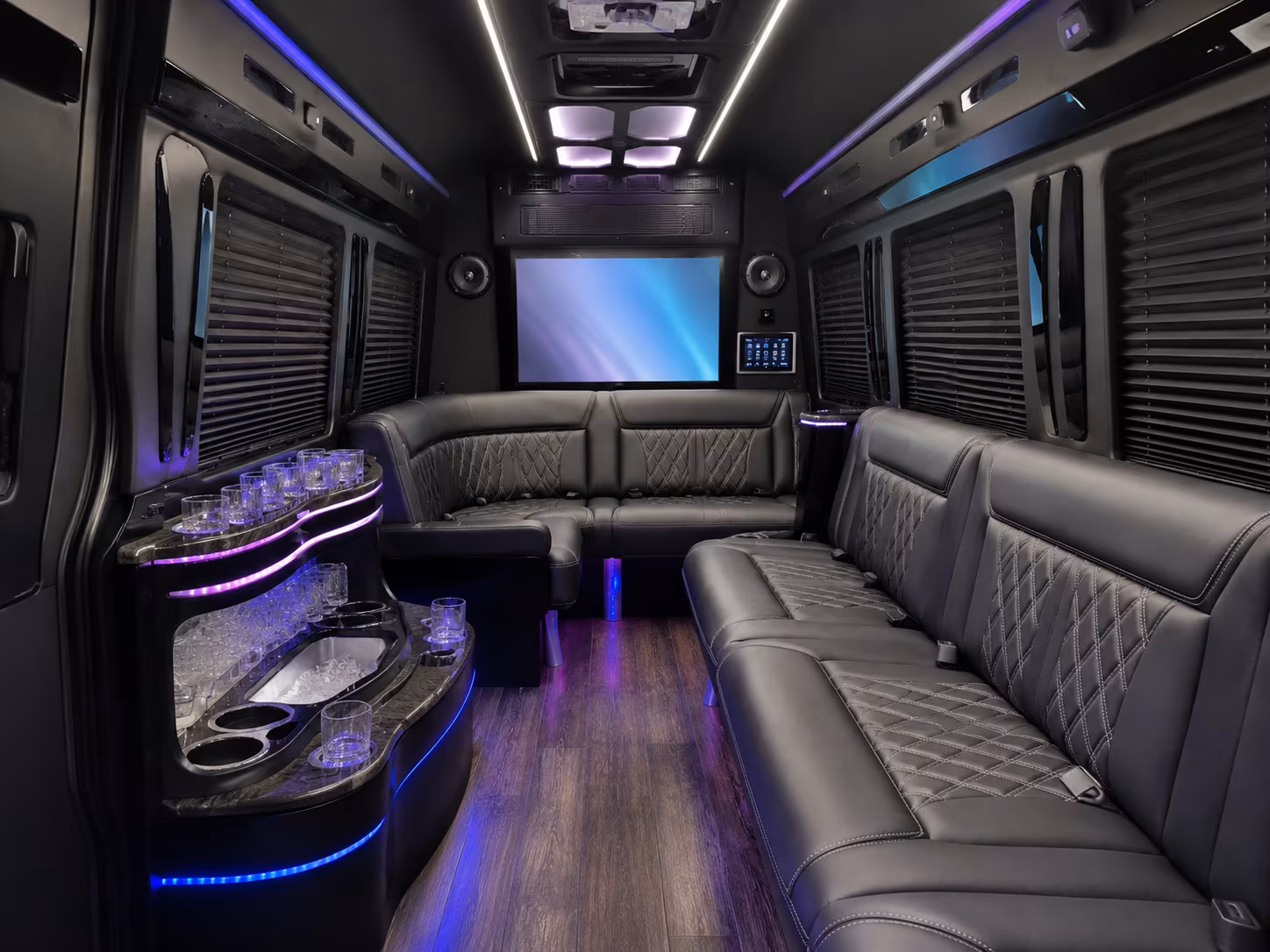 rather than stress about parking let a prom bus handle it all