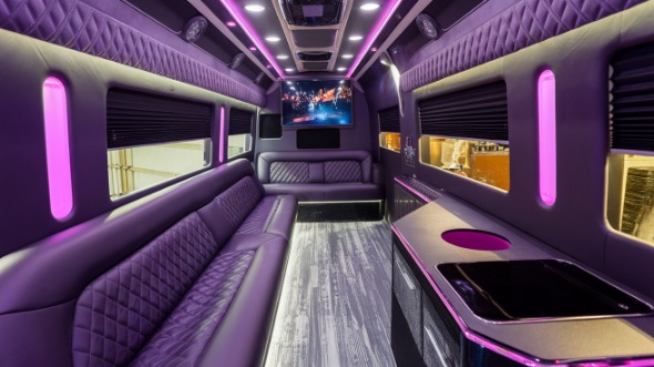 daytona beach party bus rental interior