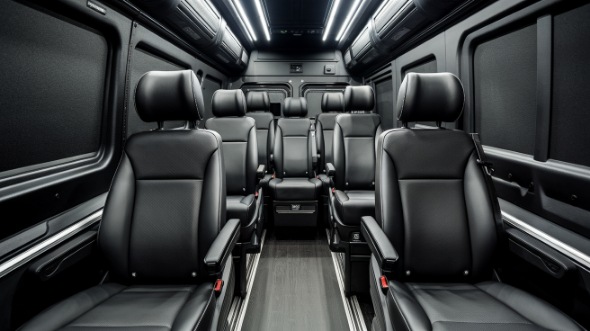 daytona beach sprinter van with driver interior