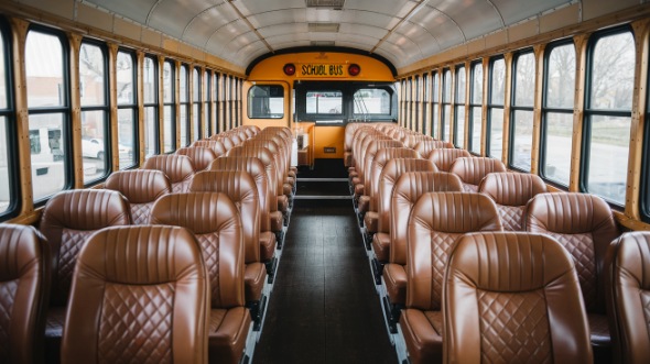 school bus rental interior daytona beach